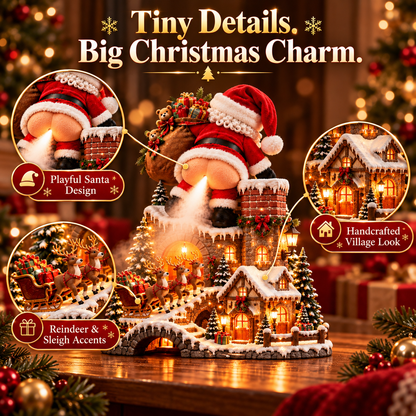 🎅💨 Santa’s Cheeky Mist Village | Lighted Christmas Aroma Diffuser ✨