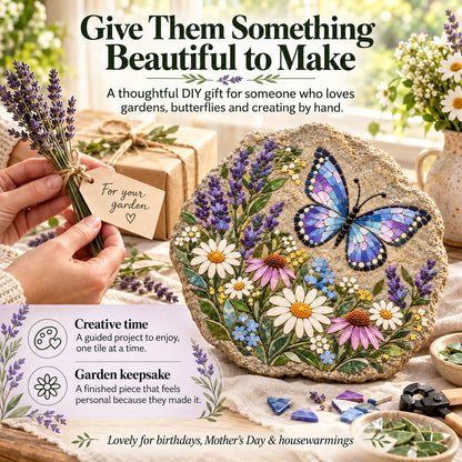 🦋 Piece by Piece, Watch It Bloom | Butterfly Wildflower Mosaic Kit