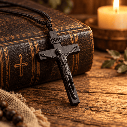 ✝️100% Handmade Wooden Crucifix Necklace – A Symbol of Faith & Hope (𝐃𝐚𝐧𝐢𝐞𝐥 𝐁𝐫𝐨𝐨𝐤𝐬 𝐇𝐚𝐧𝐝𝐦𝐚𝐝𝐞®)