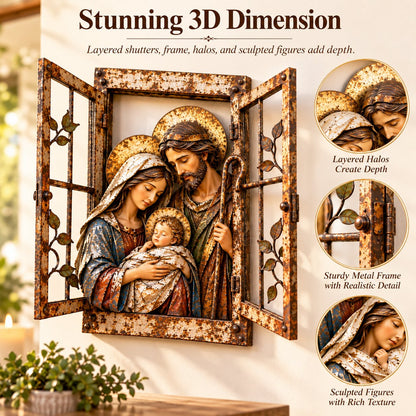 ✝️🪟 Bethlehem Window™ | Holy Family Christmas Wall Decor