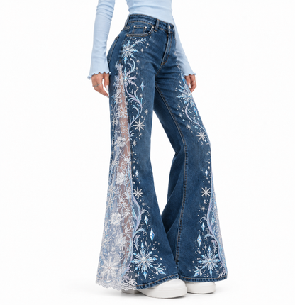 🎀🌹 "Fairytale Romance" Women’s Flared Jeans
