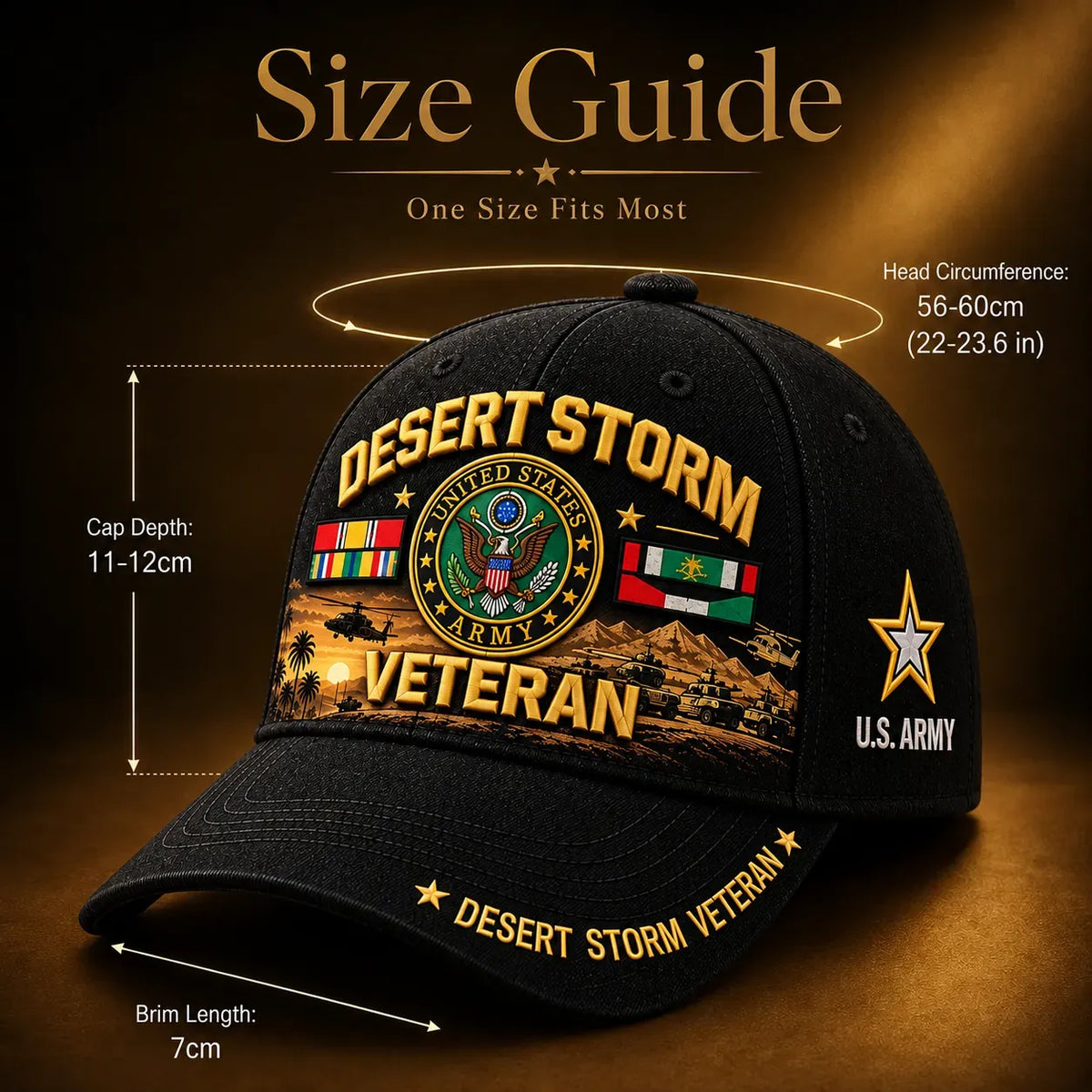 🎖️ Desert Storm 35th Anniversary Veteran Cap | Honoring Your Service & Pride 1991–2026