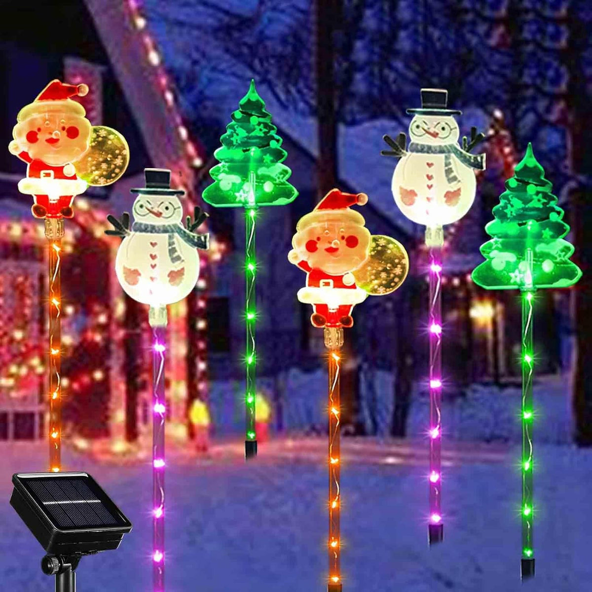 🎅✨ Solar Christmas Motion Lights™ | 6-Pack Animated Holiday Yard Lights