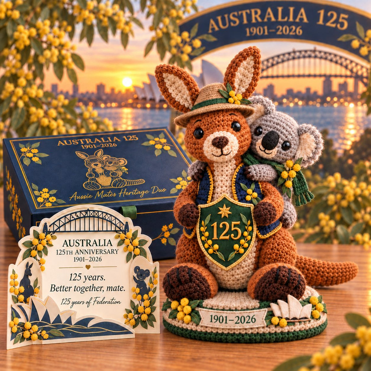 ⏳🇦🇺 Last Day 49% OFF | Australia 125™ – 3D Crochet Anniversary Keepsake 🎁