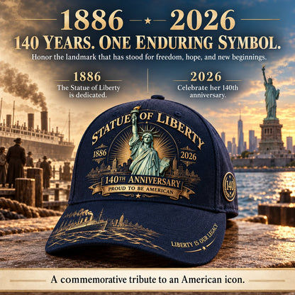 💝 LAST DAY 49% OFF | 🗽 140 Years of Liberty | Statue of Liberty Commemorative Cap 1886–2026 🇺🇸