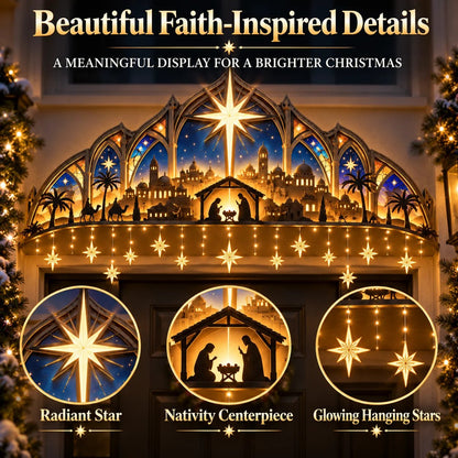 ✝️🏡 Bethlehem at the Door™ | Lighted Christmas Nativity Decor