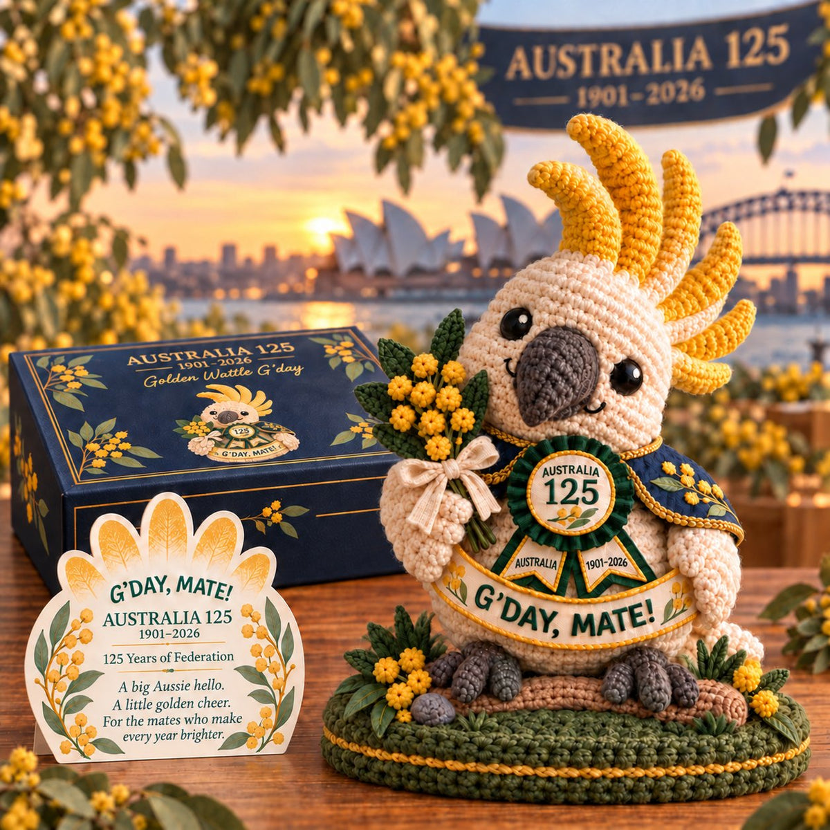 ⏳🇦🇺 Last Day 49% OFF | Australia 125™ – 3D Crochet Anniversary Keepsake 🎁