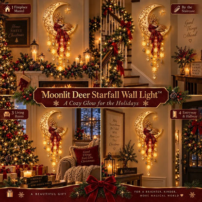 🦌🌙 Starlit Deerfall™ | Lighted Christmas Wall Decor