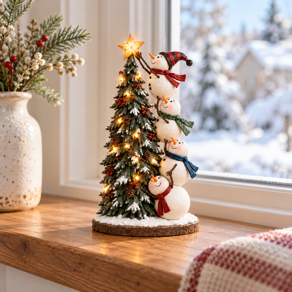 🔥 LAST DAY 50% OFF | ☃️ Snowman Tree Glow™ – Lighted Christmas Tree Topper