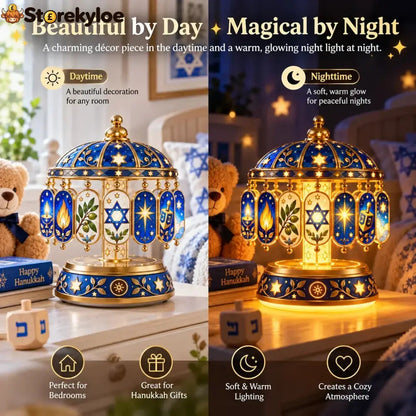 🕎🌙 Hanukkah Magic Night Light - Color-Changing Holiday Decor
