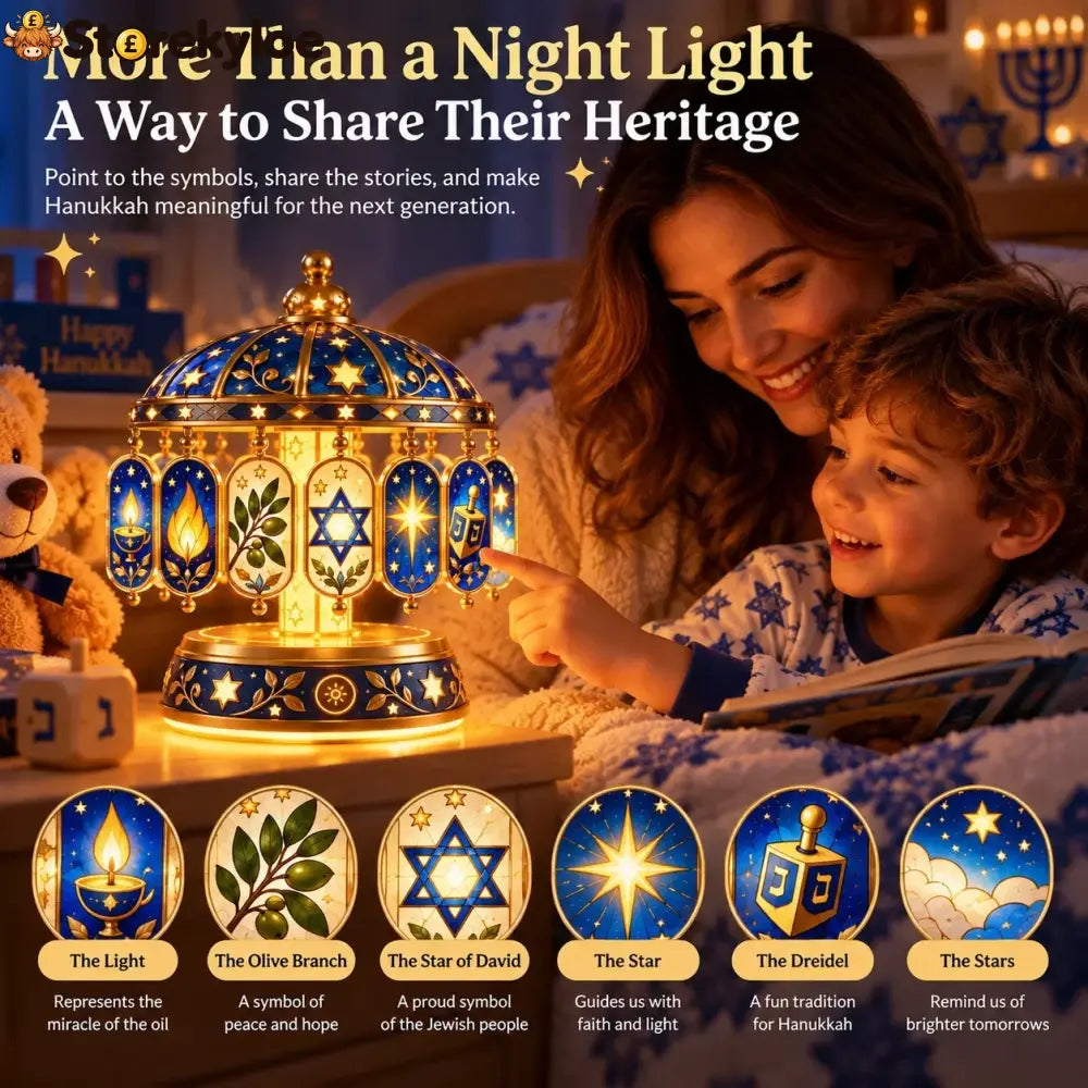 🕎🌙 Hanukkah Magic Night Light - Color-Changing Holiday Decor