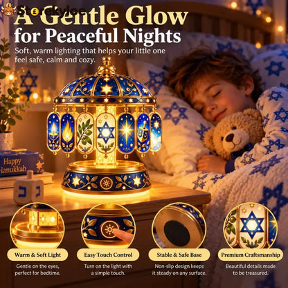 🕎🌙 Hanukkah Magic Night Light - Color-Changing Holiday Decor