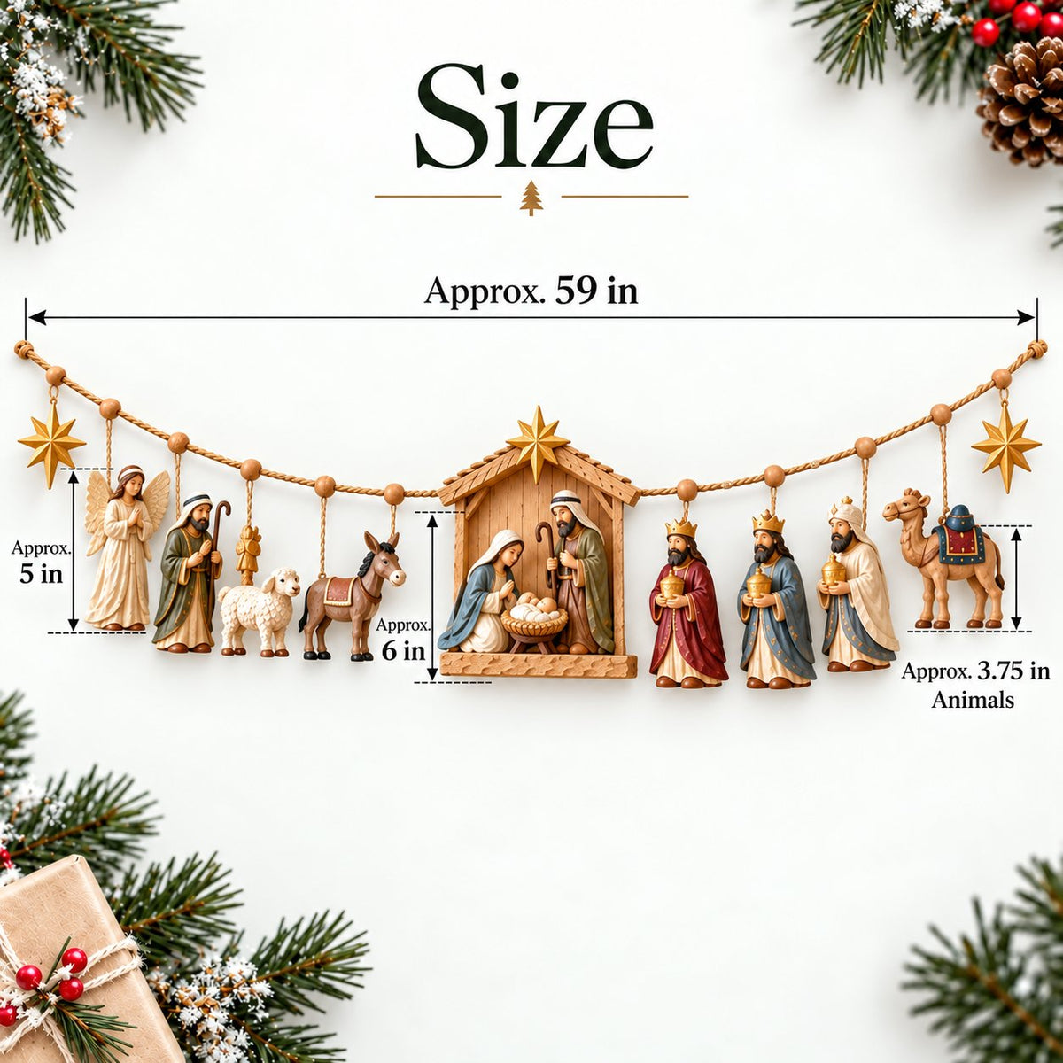 ✝️⭐ Hope Was Born in Bethlehem™ | Christmas Nativity Garland