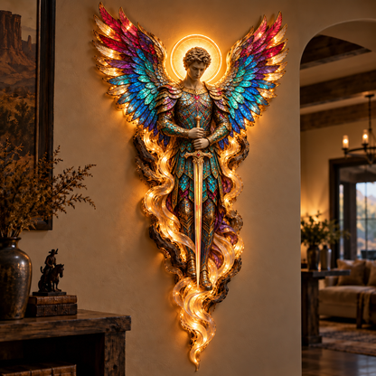 ✝️✨ Heavenly Angel Glow – Illuminated Faith Wall Decor