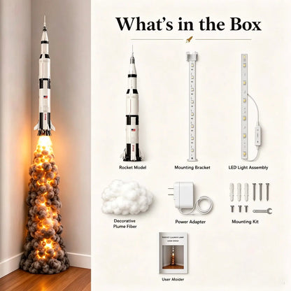 🚀✨ Countdown to Dreamland™ – Rocket Launch Cloud LED Floor Lamp
