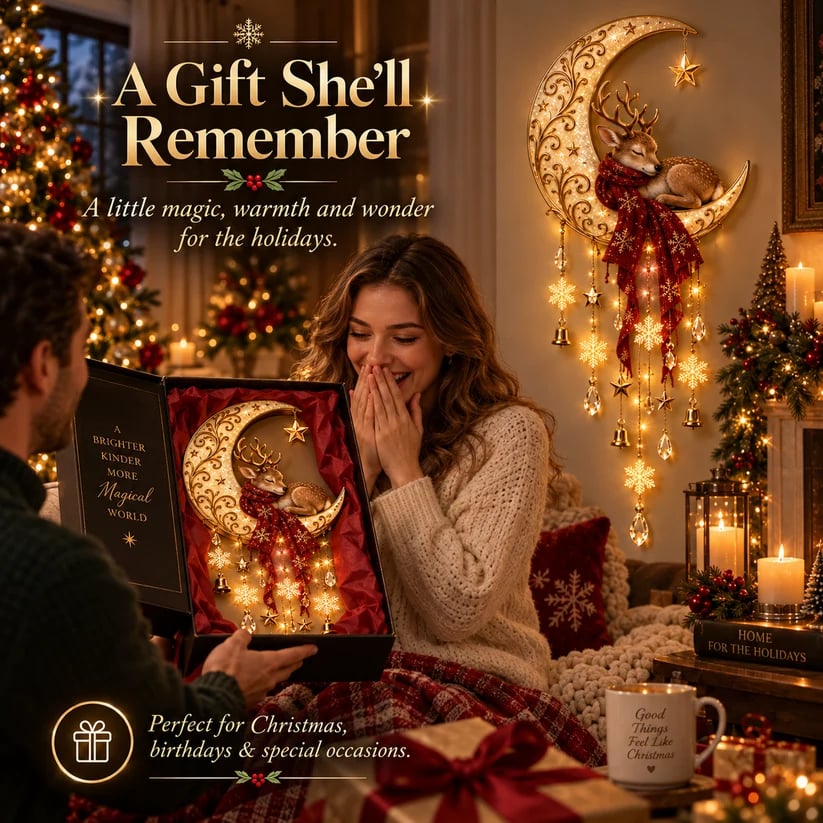 🦌🌙 Starlit Deerfall™ | Lighted Christmas Wall Decor