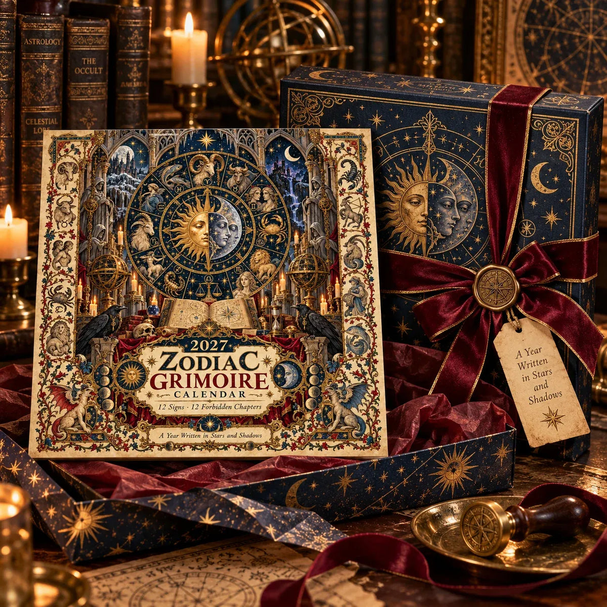 🔮 2027 Zodiac Grimoire | 12 Months of Mystical Art ✨