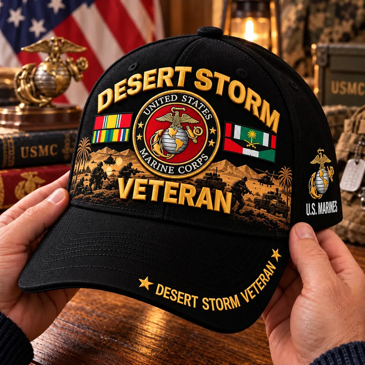 🎖️ Desert Storm 35th Anniversary Veteran Cap | Honoring Your Service & Pride 1991–2026