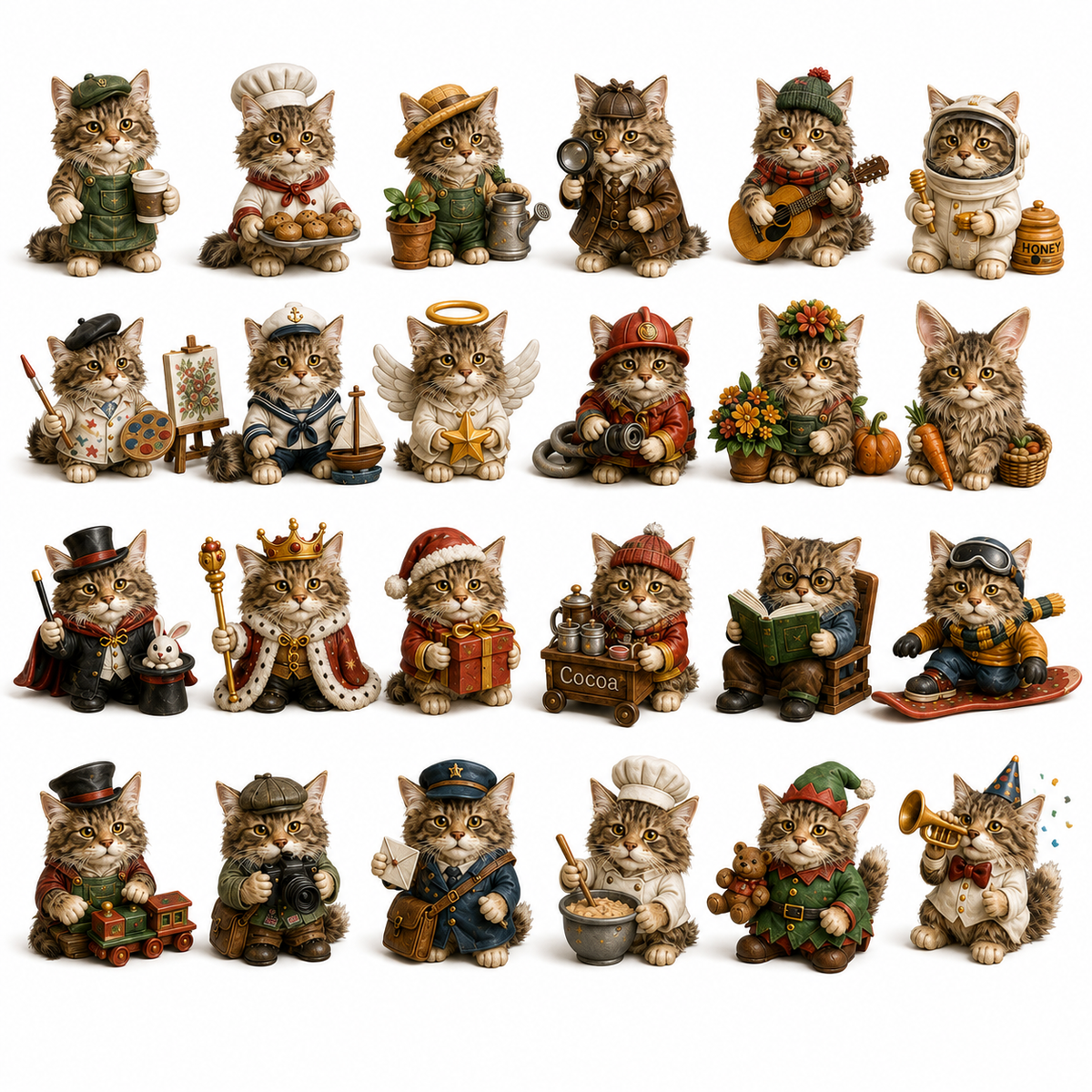 🐱💼 Maine Coon Jobs Advent Calendar – 24 Cats at Work