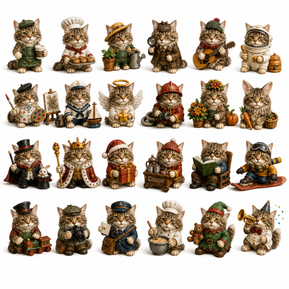 🐱💼 Maine Coon Jobs Advent Calendar – 24 Cats at Work