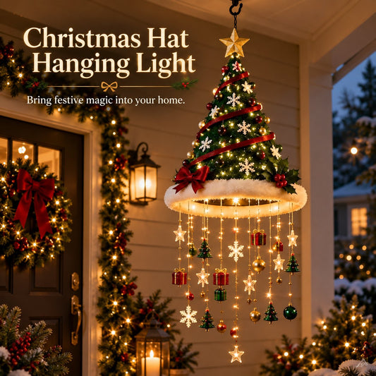 🎅 Santa’s Forgotten Hat™ – Lighted Christmas Hanging Decor ✨