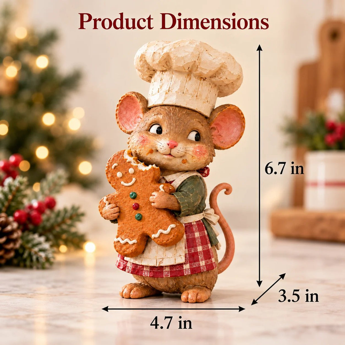 🐭🍪 Merry Mouse Baker™ | Gingerbread Christmas Figurine