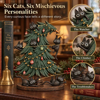 🎄🐈 Midnight Mischief™ | Cute Black Cat Christmas Tree Decor