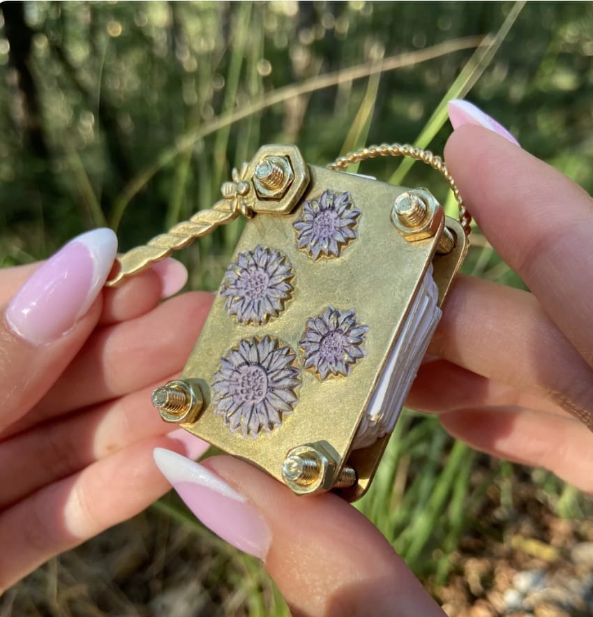 🌸 Tiny Blooms, Forever Kept | Mini Brass Flower Press