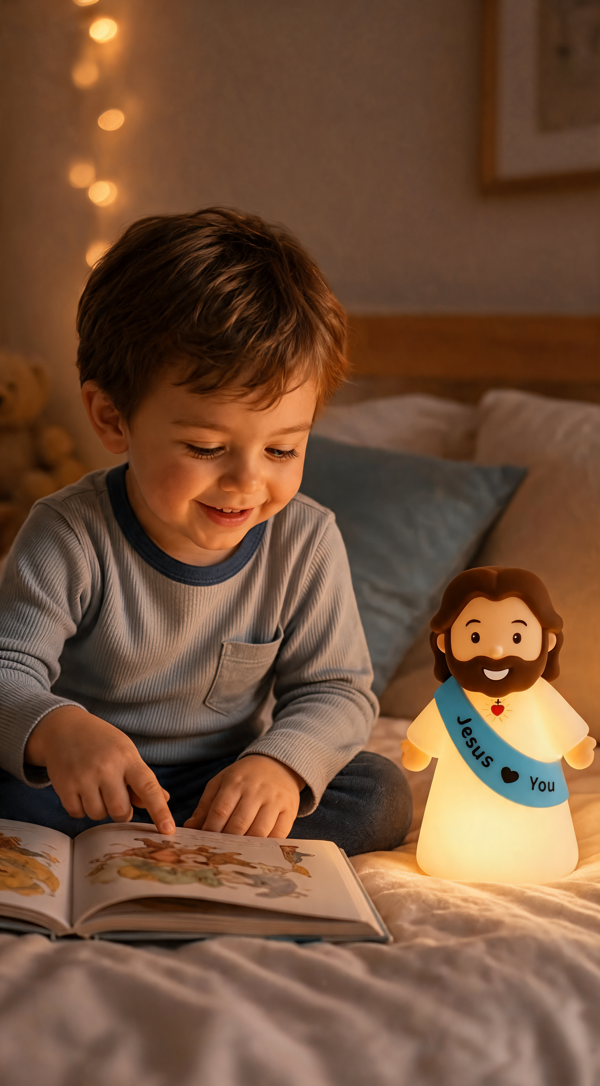 ❤️✝️ Loved by Jesus™ | Cute Glowing Christian Night Light