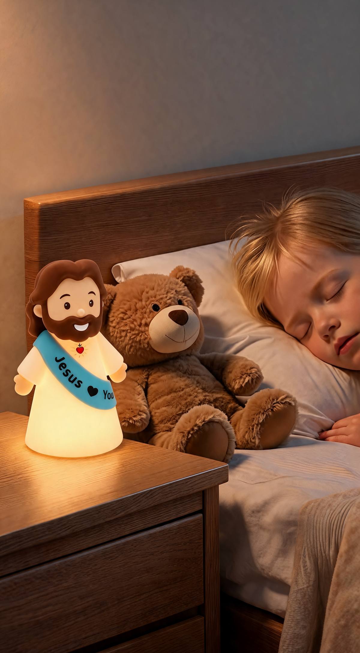 ❤️✝️ Loved by Jesus™ | Cute Glowing Christian Night Light