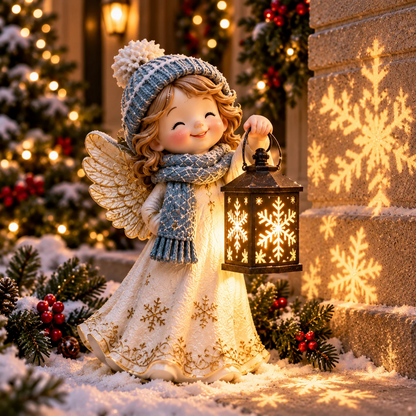 🔥 LAST DAY 49% OFF | ⛄ Snowman by Day, Holy Night by Night | Solar Nativity Projection Light ✨