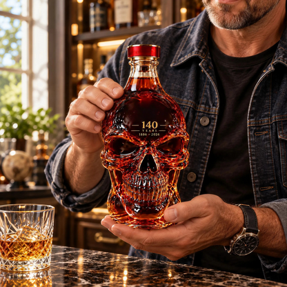 💀🥃 140 Years of Legacy Skull Whiskey Decanter | 1886–2026 Commemorative Edition