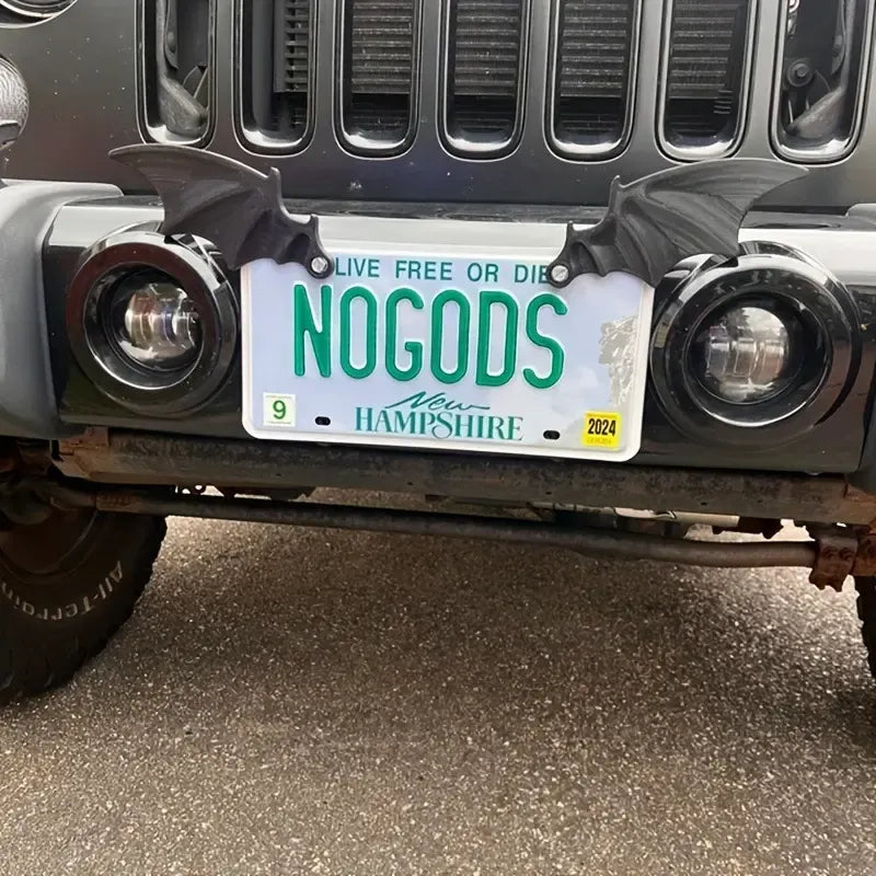 🦇 Give Your Ride Wings | Bat Wing License Plate Decor（1 Pair）