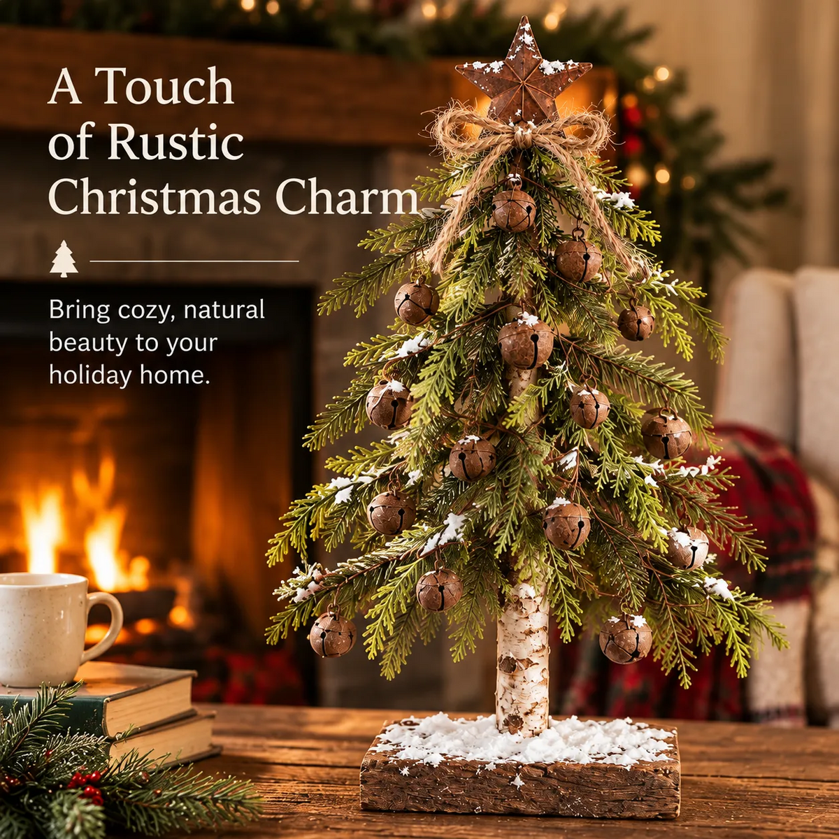 🎄🔔 Rustic Bell Christmas Tree™ – Vintage Farmhouse Tabletop Holiday Decor