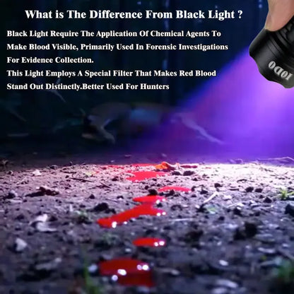 🔦🦌 Rechargeable Blood Tracking Flashlight – 2000 Lumens, Adjustable Focus