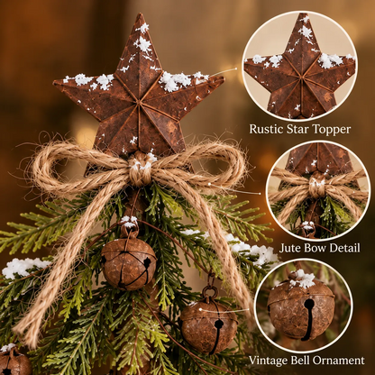 🎄🔔 Rustic Bell Christmas Tree™ – Vintage Farmhouse Tabletop Holiday Decor