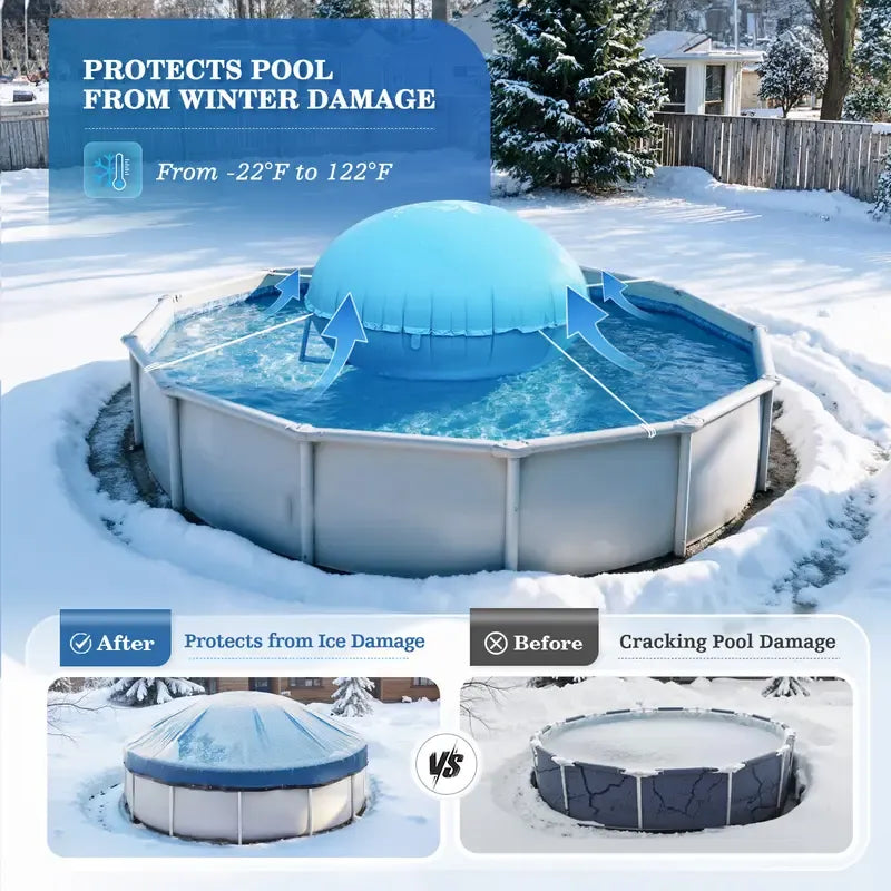 🛡️❄️ IceShield Pool Pillow – Heavy-Duty Winter Defense for Above-Ground Pools 💧
