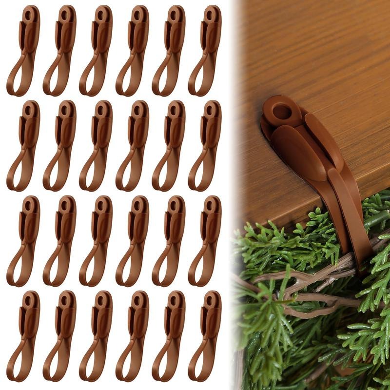 🎄 EverHold™ Reusable Garland Clips – No-Nail Holiday Greenery & Wreath Fasteners