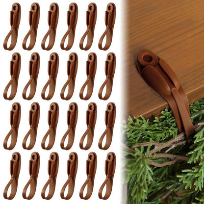 🎄 EverHold™ Reusable Garland Clips – No-Nail Holiday Greenery & Wreath Fasteners