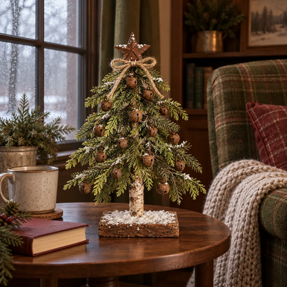🎄🔔 Rustic Bell Christmas Tree™ – Vintage Farmhouse Tabletop Holiday Decor