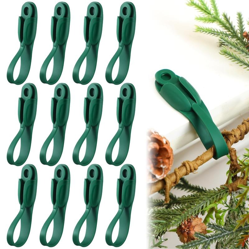🎄 EverHold™ Reusable Garland Clips – No-Nail Holiday Greenery & Wreath Fasteners