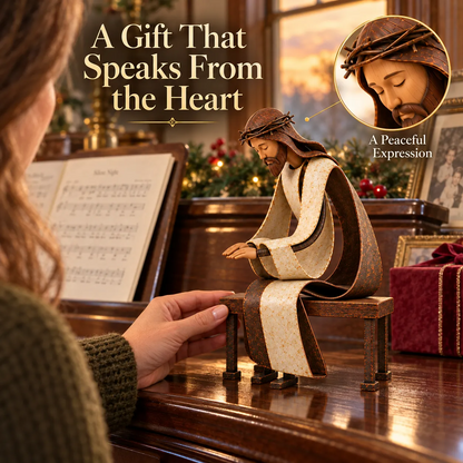 ✨ Even Santa Bows | Jesus & Santa Christmas Figurine