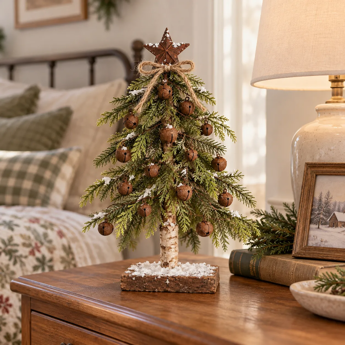 🎄🔔 Rustic Bell Christmas Tree™ – Vintage Farmhouse Tabletop Holiday Decor