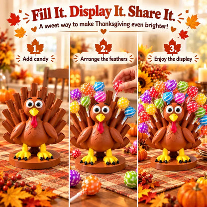 🦃🍭Build-a-Tail Turkey™ | Thanksgiving Candy Holder