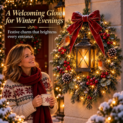 ✨Last Day 49% OFF✨🐦 A Robin Glow™ – Lighted Robin Christmas Wreath