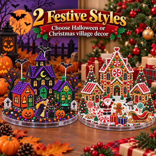 🎄🎃 Sparkling Village™ | 3D DIY Diamond Art Display Kit