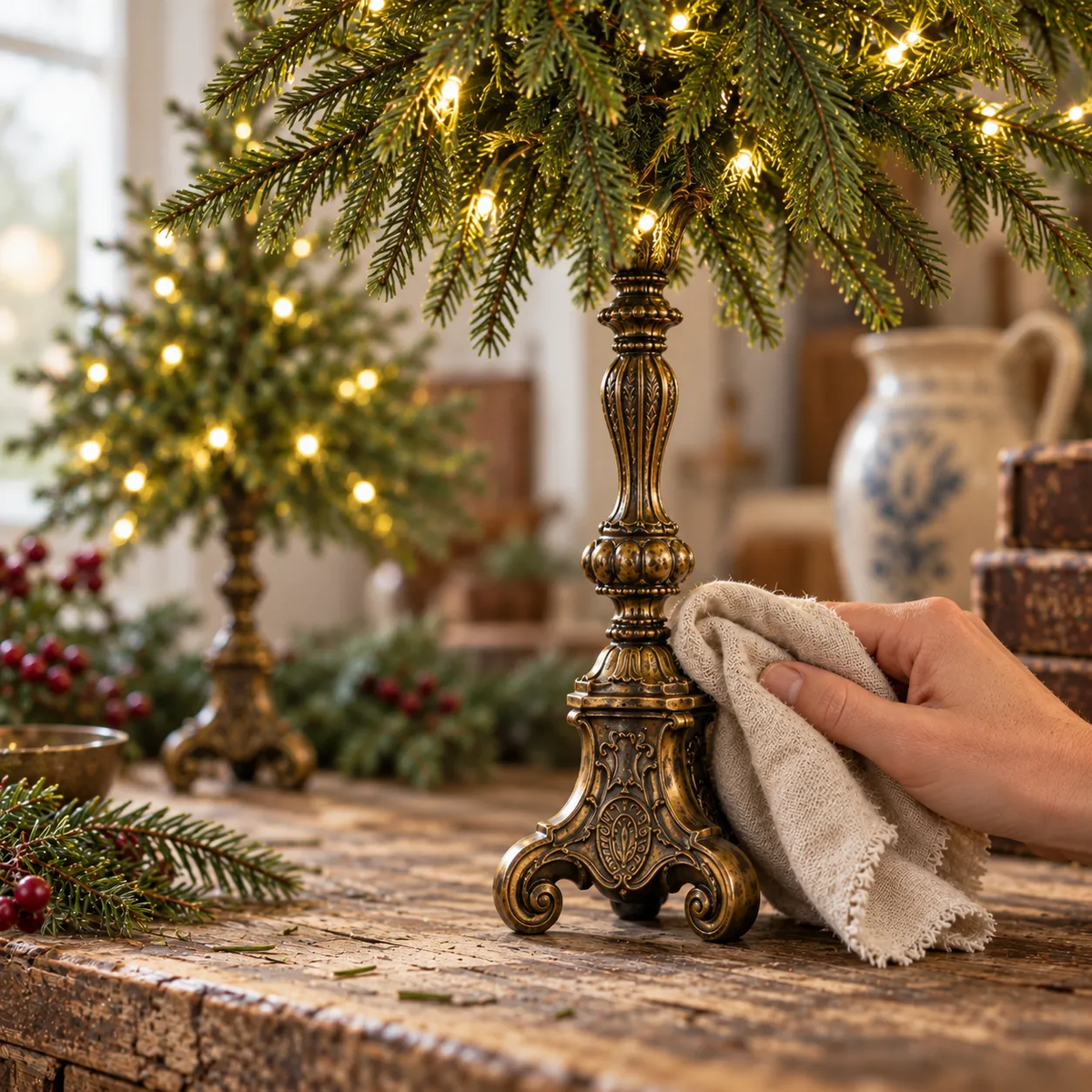 🎄✨ Vintage Norfolk Pine Glow Trees | Cozy Lighted Christmas Decor
