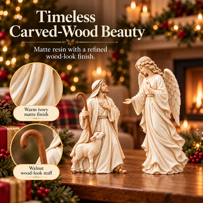 👼 Heaven Speaks to the Shepherd | Christmas Figurine Set