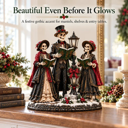 🎄👻 Silent Night, Spooky Night | 5 Lighted Gothic Christmas Figures