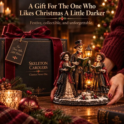 🎄👻 Silent Night, Spooky Night | 5 Lighted Gothic Christmas Figures